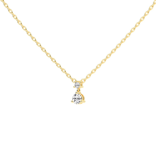 Hesperia Three Prong Round Cut Fancy Lab Diamond Pendant