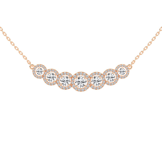 Vita 5.75Ct Halo Style Round Cut Fancy Lab Diamond Pendant