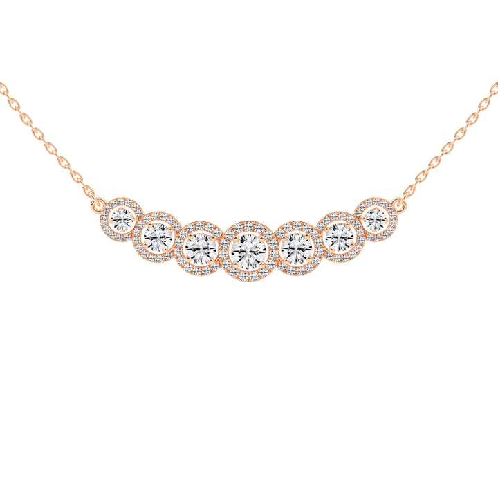 Vita 5.75Ct Halo Style Round Cut Fancy Lab Diamond Pendant