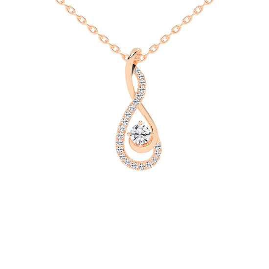 Kaira 0.5Ct Infinity Round Cut Fancy Lab Diamond Pendant