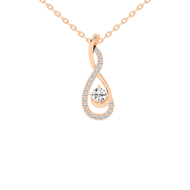 Kaira 0.5Ct Infinity Round Cut Fancy Lab Diamond Pendant