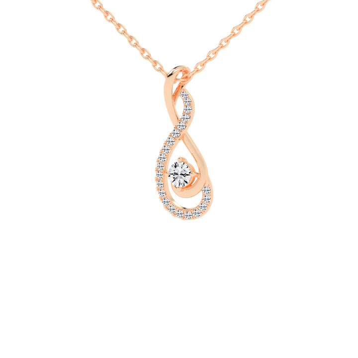 Kaira 0.5Ct Infinity Round Cut Fancy Lab Diamond Pendant