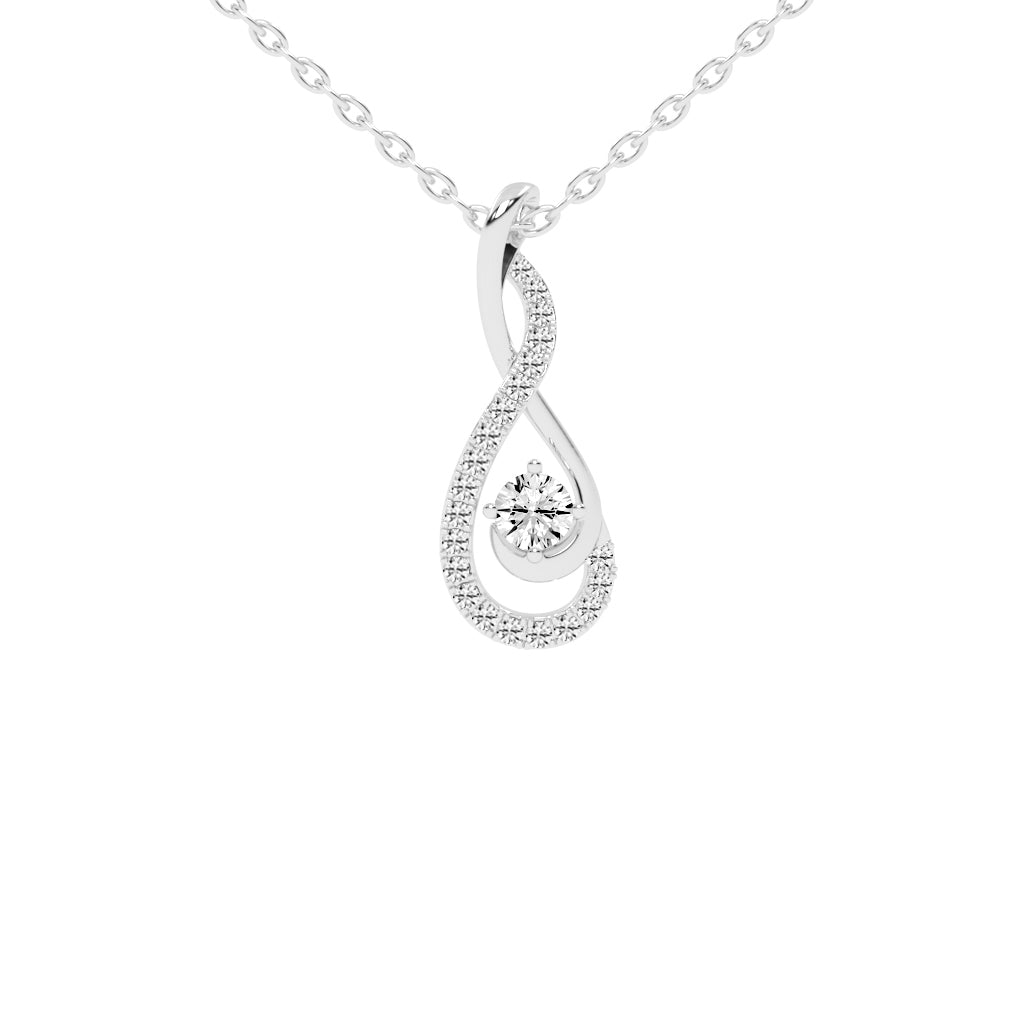 Kaira 0.5Ct Infinity Round Cut Fancy Lab Diamond Pendant