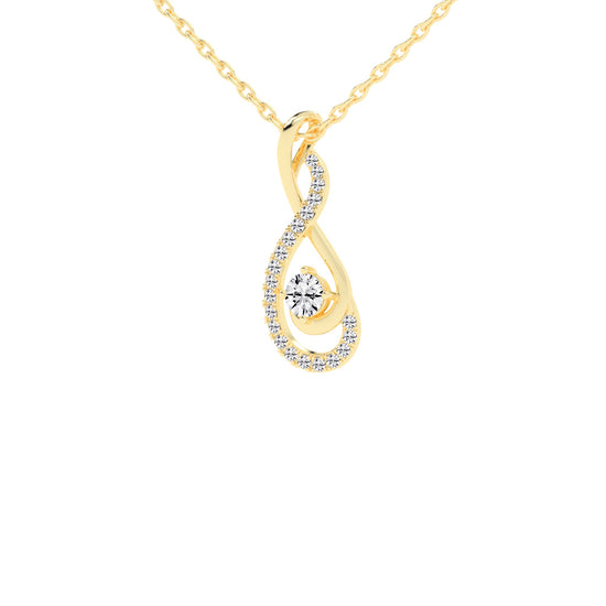 Kaira 0.5Ct Infinity Round Cut Fancy Lab Diamond Pendant