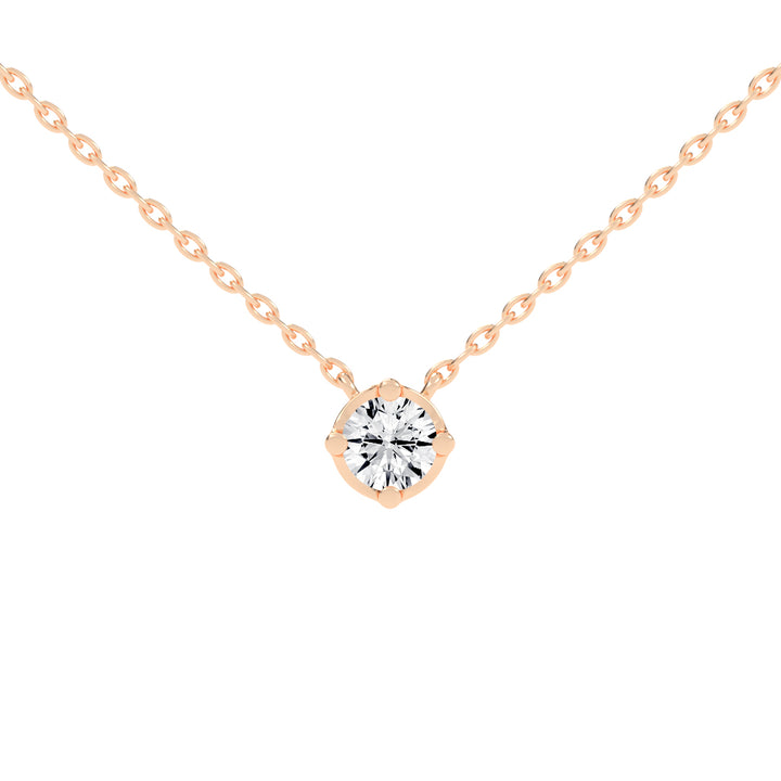 1.5Ct Round Shape,Rose Gold,Solitaire Pendants