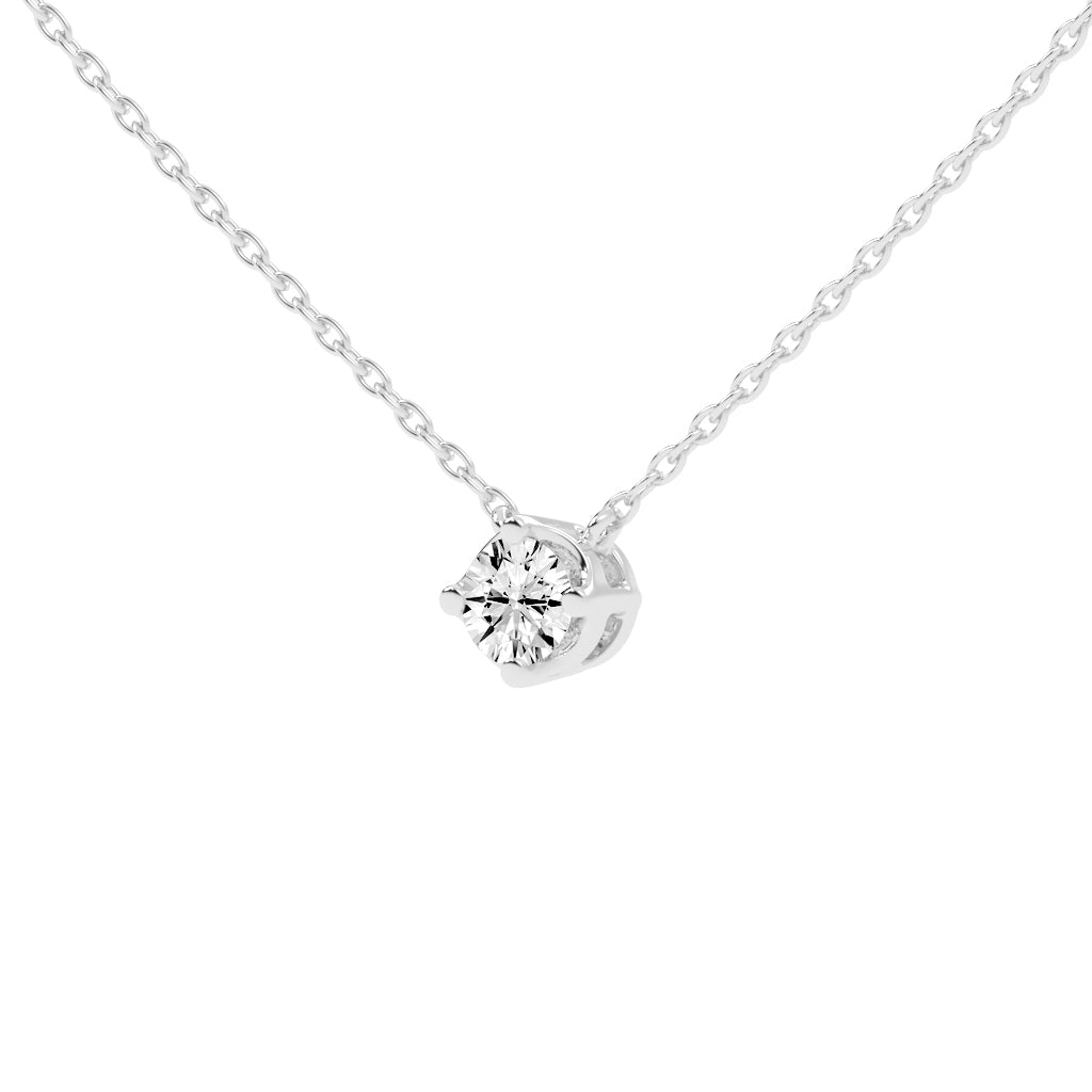 1.5Ct Round Shape,Rose Gold,Solitaire Pendants