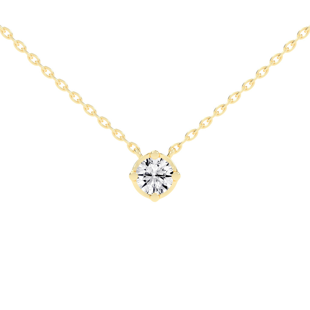 1.5Ct Round Shape,Rose Gold,Solitaire Pendants