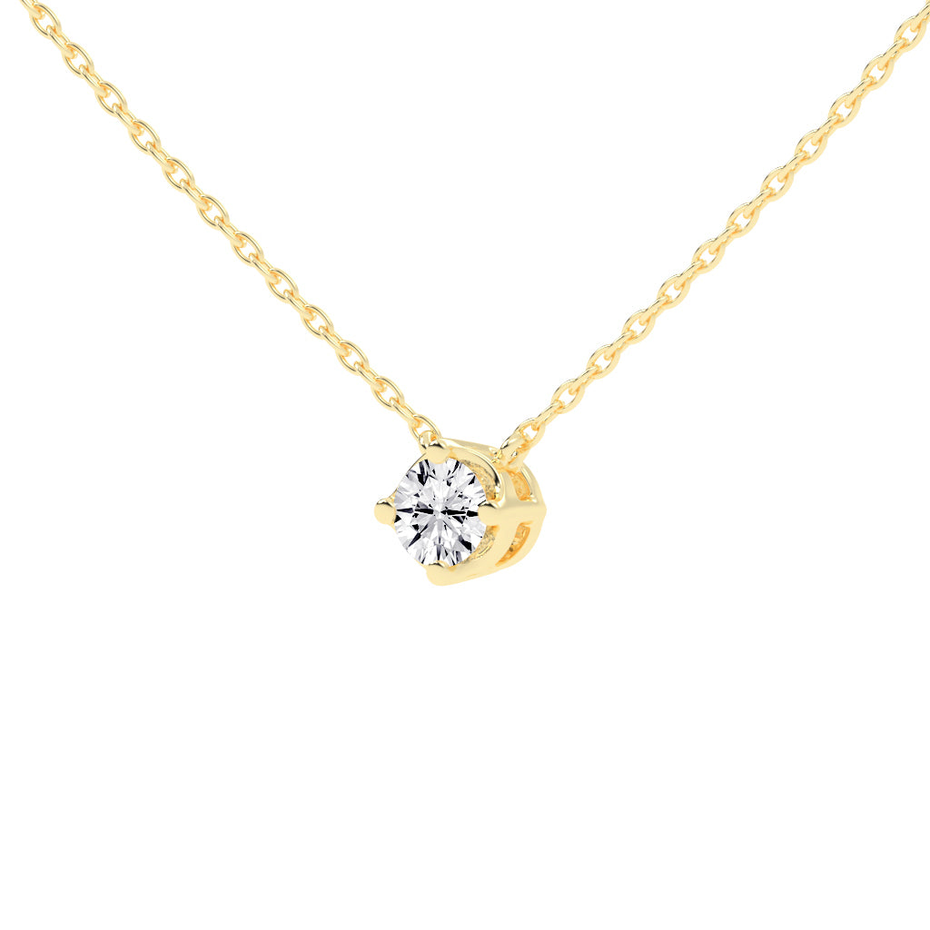 1.5Ct Round Shape,Rose Gold,Solitaire Pendants