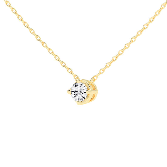 1.5Ct Round Shape,Rose Gold,Solitaire Pendants