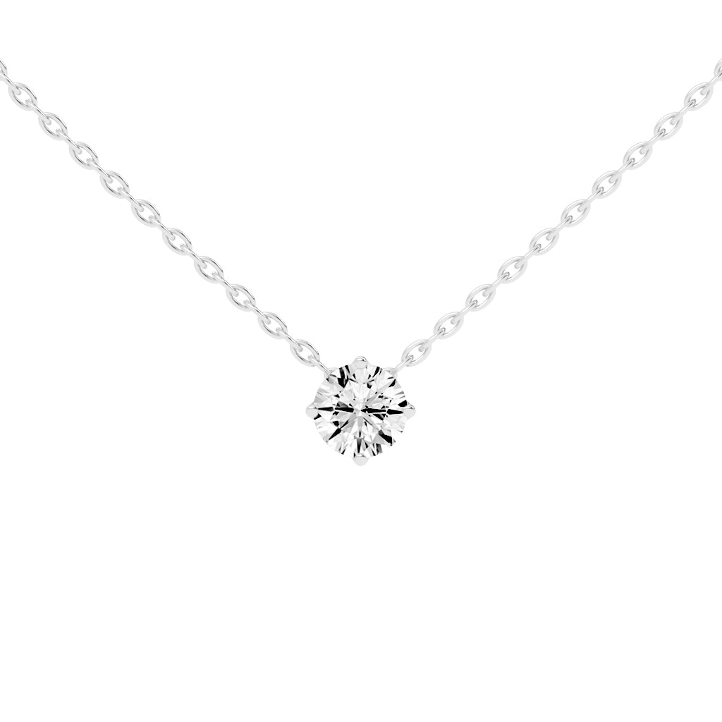 2Ct Round Shape Rose Gold Solitaire Pendants