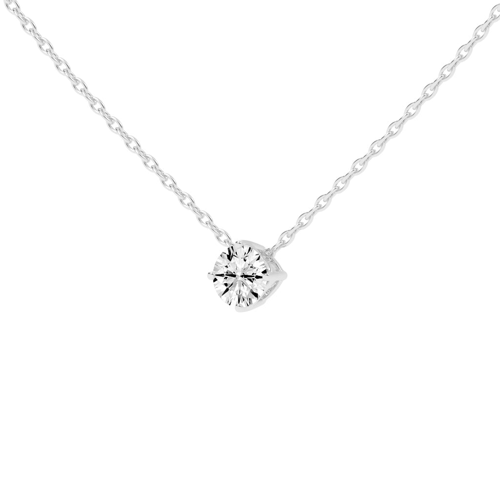 2Ct Round Shape Rose Gold Solitaire Pendants