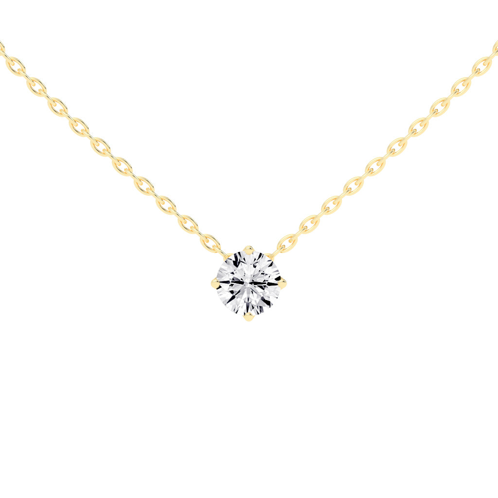 2Ct Round Shape Rose Gold Solitaire Pendants