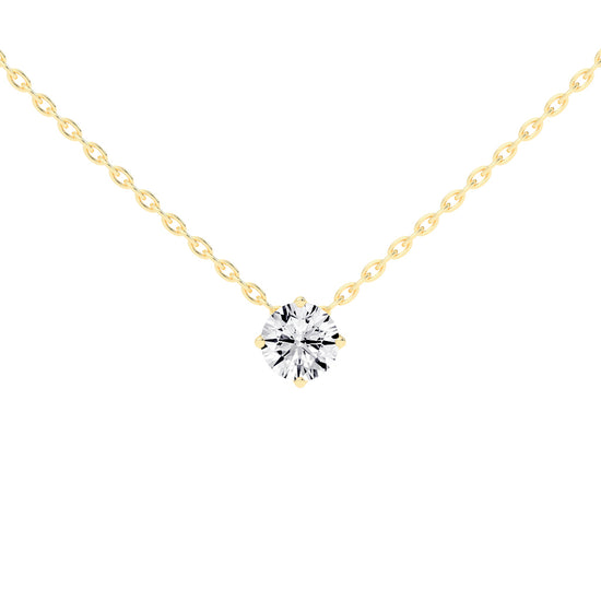 2Ct Round Shape Rose Gold Solitaire Pendants