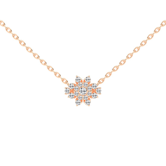 Aphra Snowflake Round Cut Fancy Lab Diamond Pendant