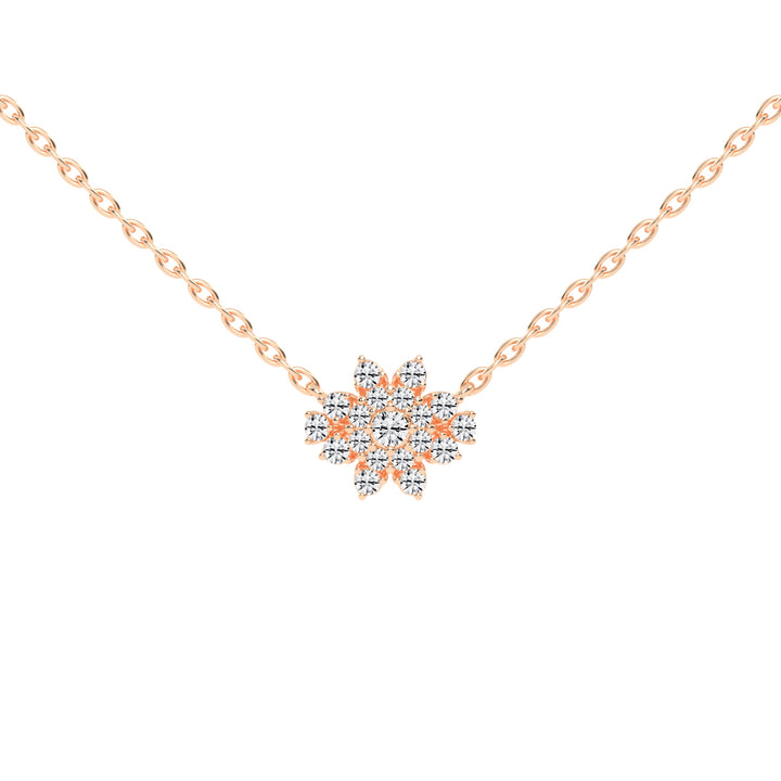 Aphra Snowflake Round Cut Fancy Lab Diamond Pendant