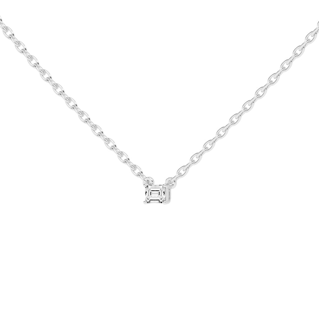 Golden Embrace Emerald Shape,Rose Gold,Solitaire Pendants
