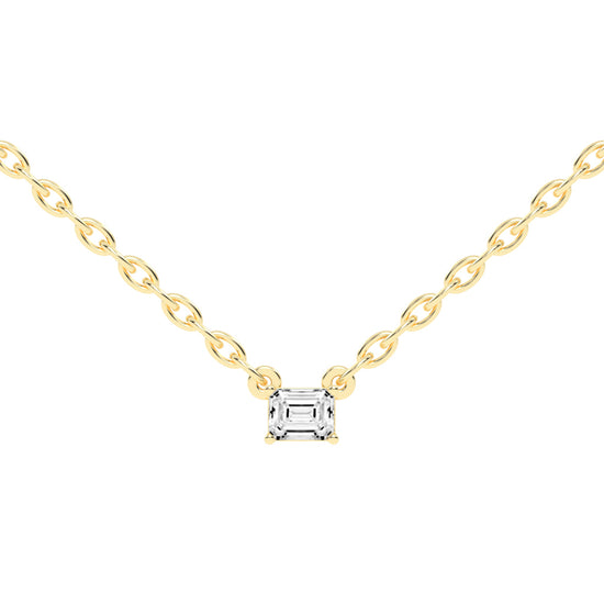 Golden Embrace Emerald Shape,Rose Gold,Solitaire Pendants