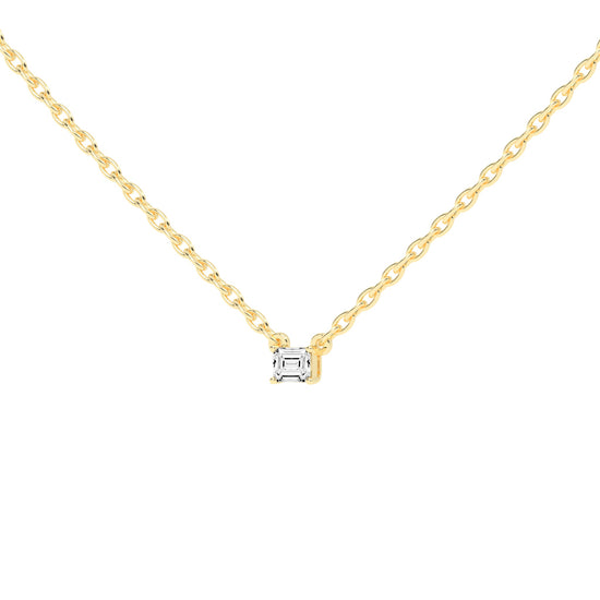 Golden Embrace Emerald Shape,Rose Gold,Solitaire Pendants