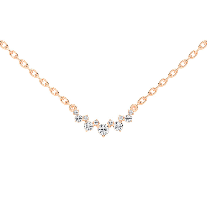 Breeze Graduated Cluster Round Cut Delicate Lab Diamond Pendant
