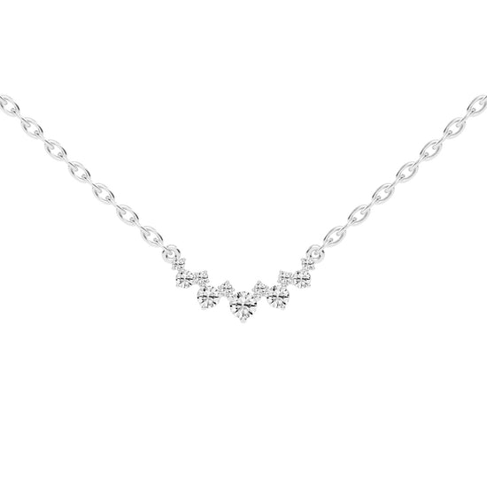 Breeze Graduated Cluster Round Cut Delicate Lab Diamond Pendant