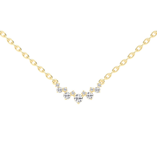 Breeze Graduated Cluster Round Cut Delicate Lab Diamond Pendant