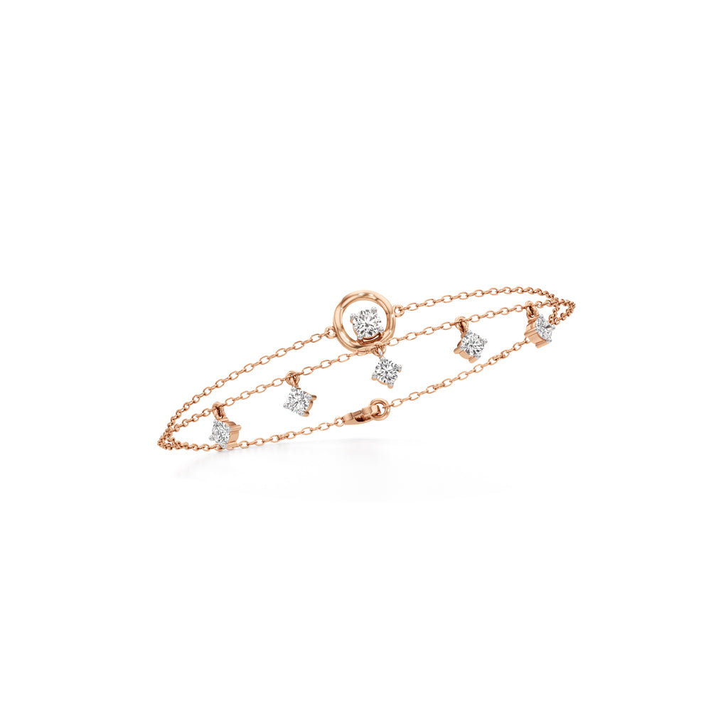 Maura Everyday Round Cut Chain Bracelet