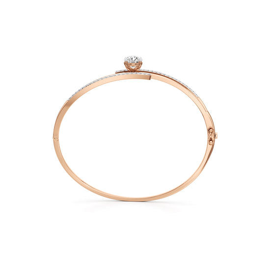 Lavina 1.75Ct Single Round Cut Kada Bracelet