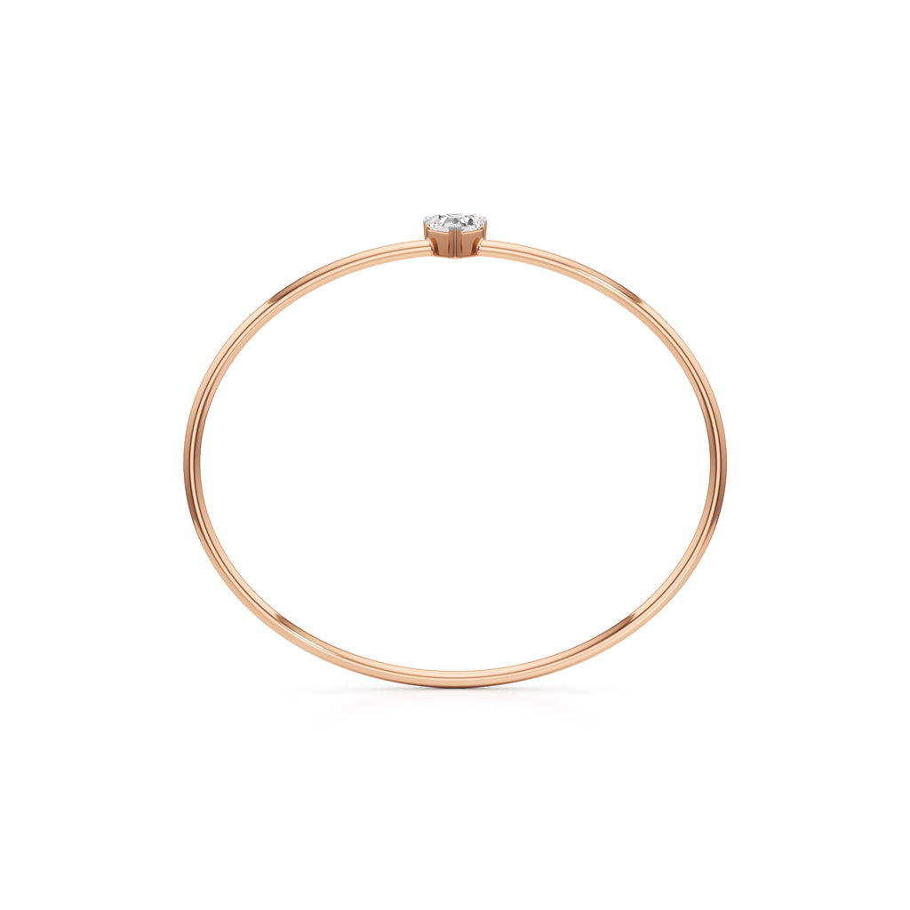 Divine Luster Single Heart Stone Delicate Bracelet