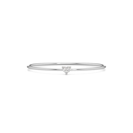 Divine Luster Single Heart Stone Delicate Bracelet