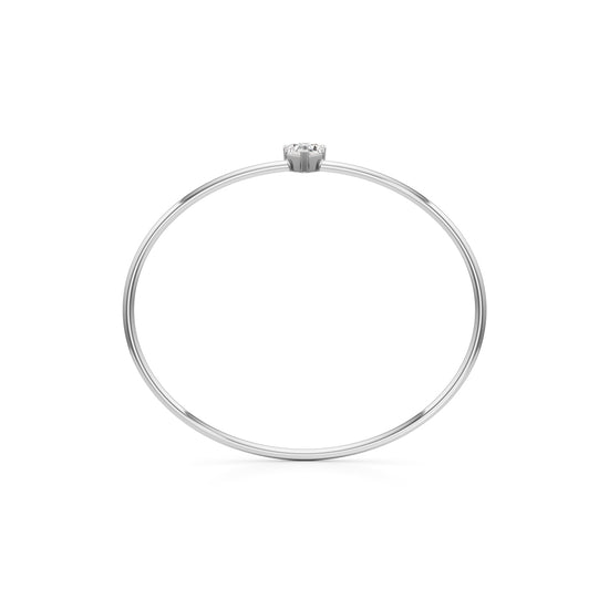 Divine Luster Single Heart Stone Delicate Bracelet