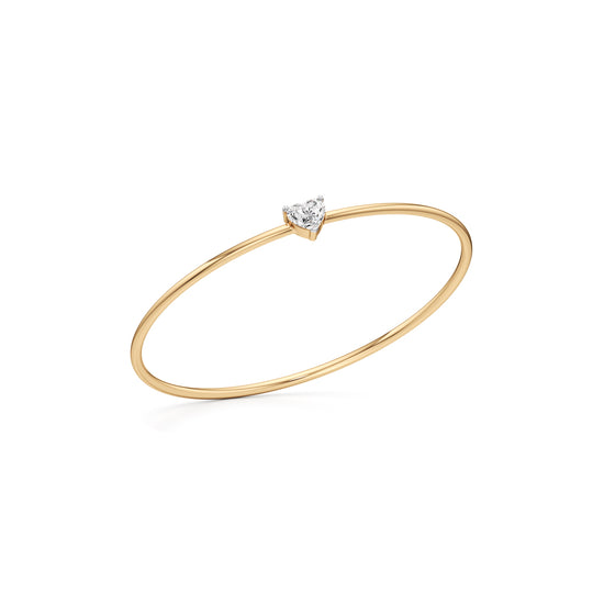 Divine Luster Single Heart Stone Delicate Bracelet