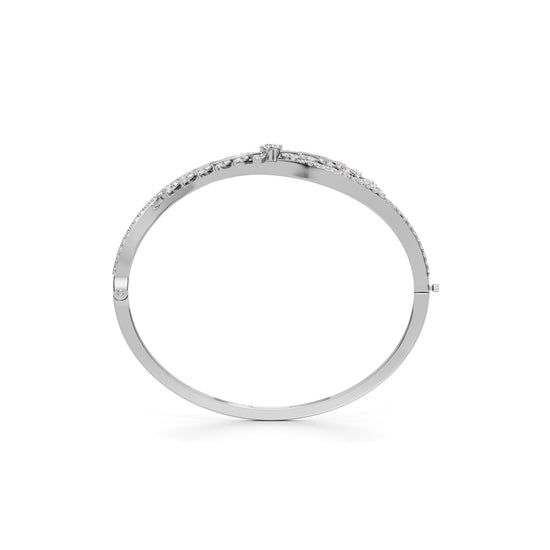 Anise 2Ct Leaf Style Round Cut Kada Bracelet