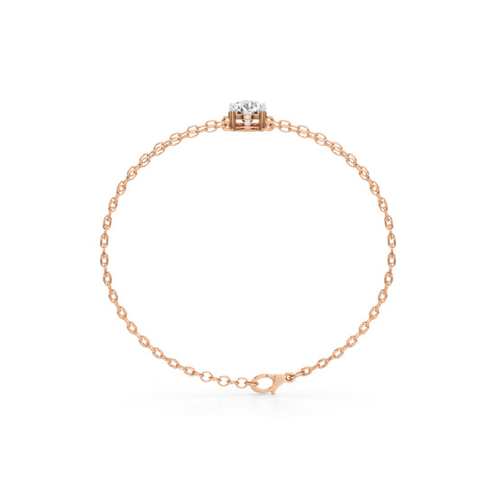 Faela 2Ct Round Cut Double Chain Bracelet