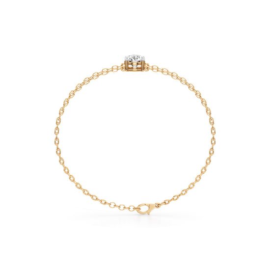 Faela 2Ct Round Cut Double Chain Bracelet