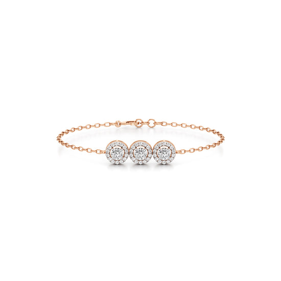 Evelia Double Round Cut Link Chain Bracelet