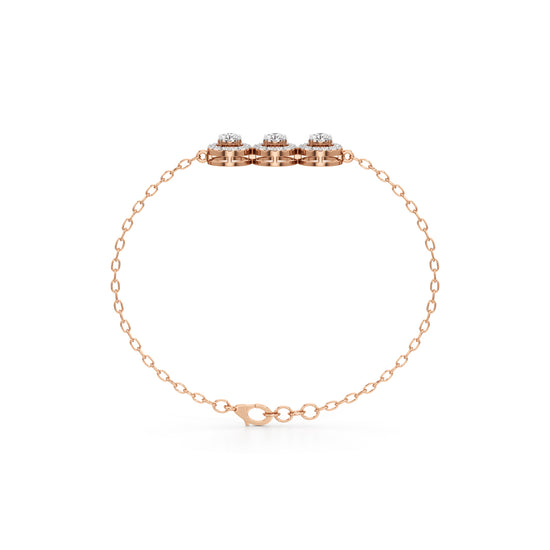 Evelia Double Round Cut Link Chain Bracelet