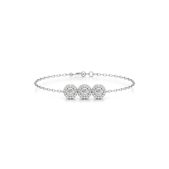 Evelia Double Round Cut Link Chain Bracelet