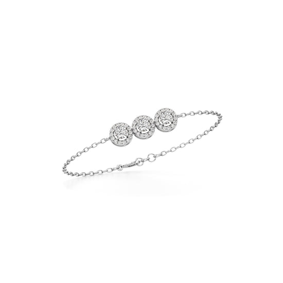 Evelia Double Round Cut Link Chain Bracelet