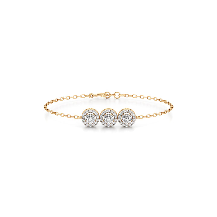 Evelia Double Round Cut Link Chain Bracelet