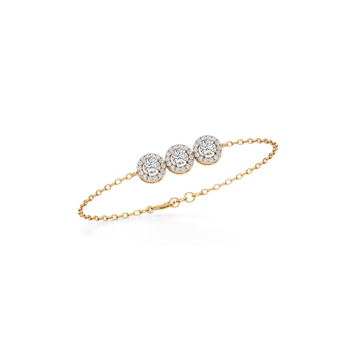 Evelia Double Round Cut Link Chain Bracelet
