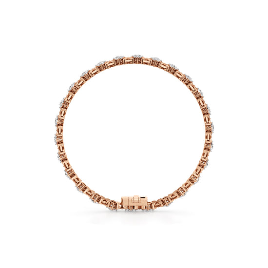 Celia 5Ct Floral Round Cut Fancy Bracelet