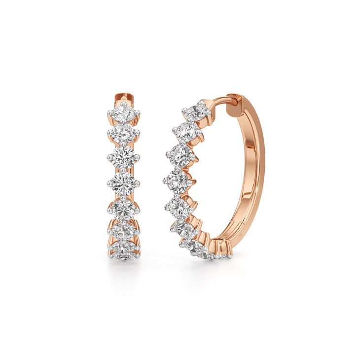 2.50Ct Round Shape Hoops