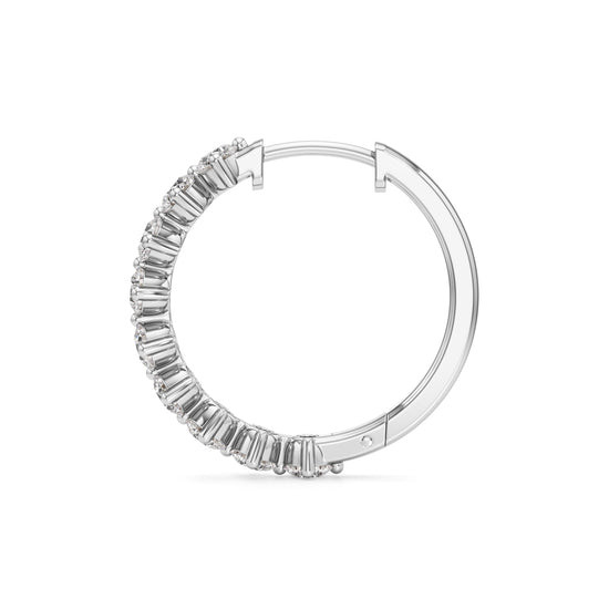 2.50Ct Round Shape Hoops