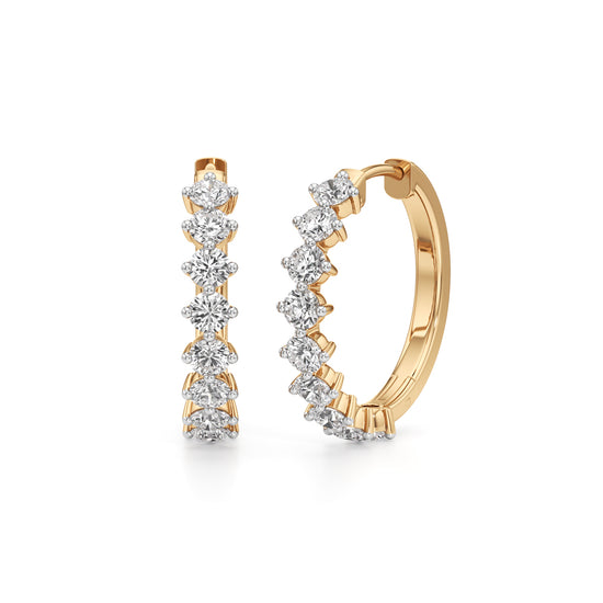 2.50Ct Round Shape Hoops