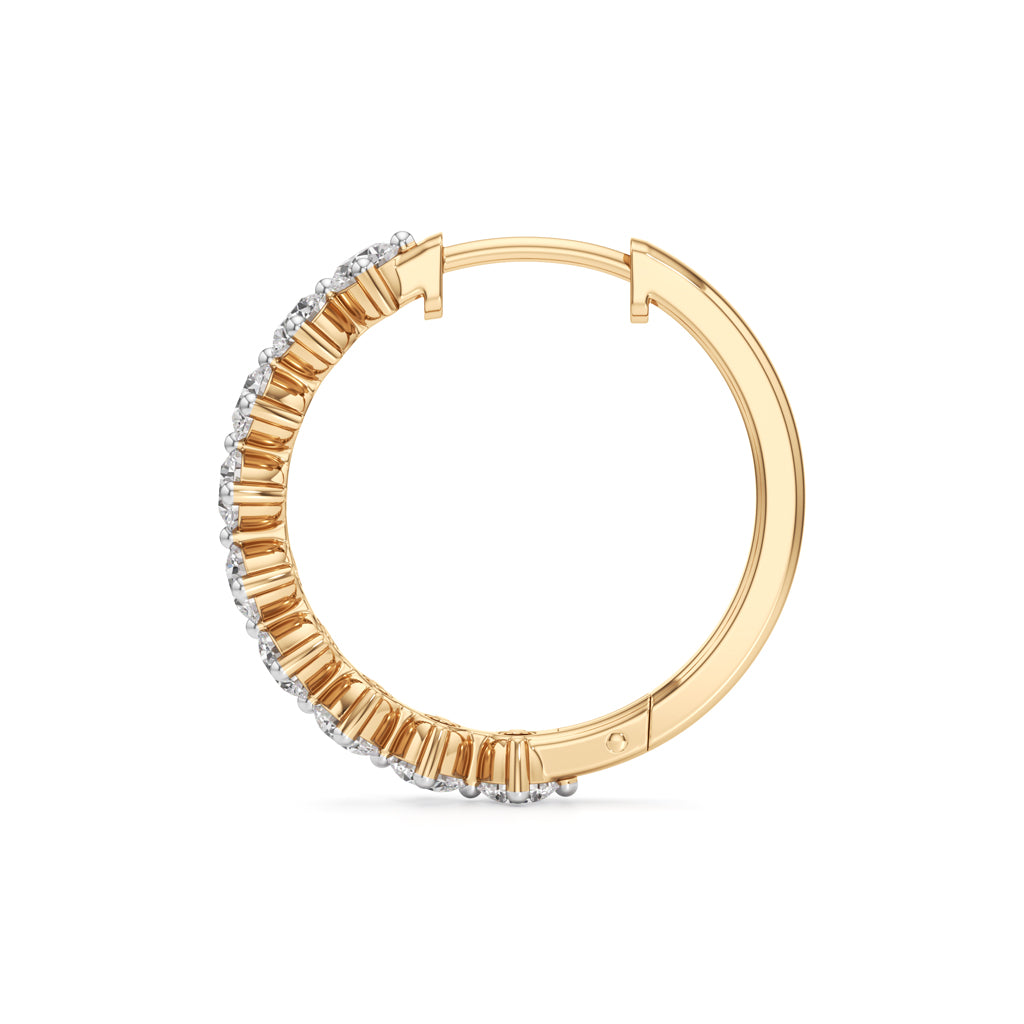 2.50Ct Round Shape Hoops