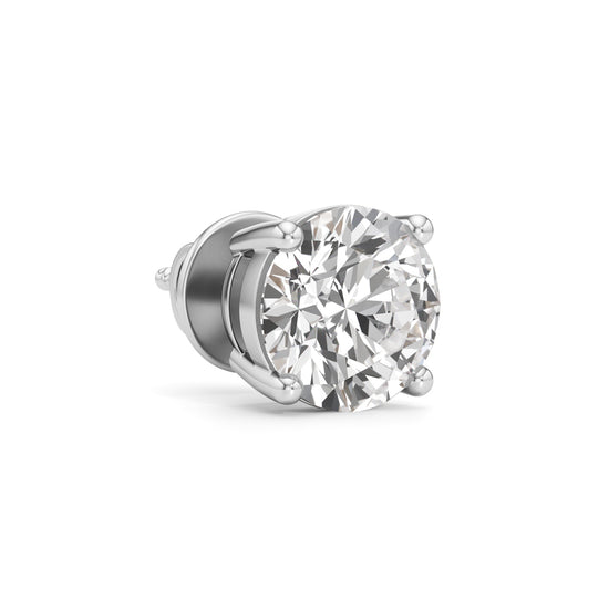 3Ct Round Shape Solitaire Studs Earrings