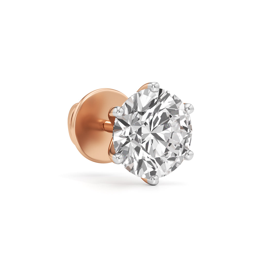 2.25Ct Round Shape Solitaire Studs Earrings