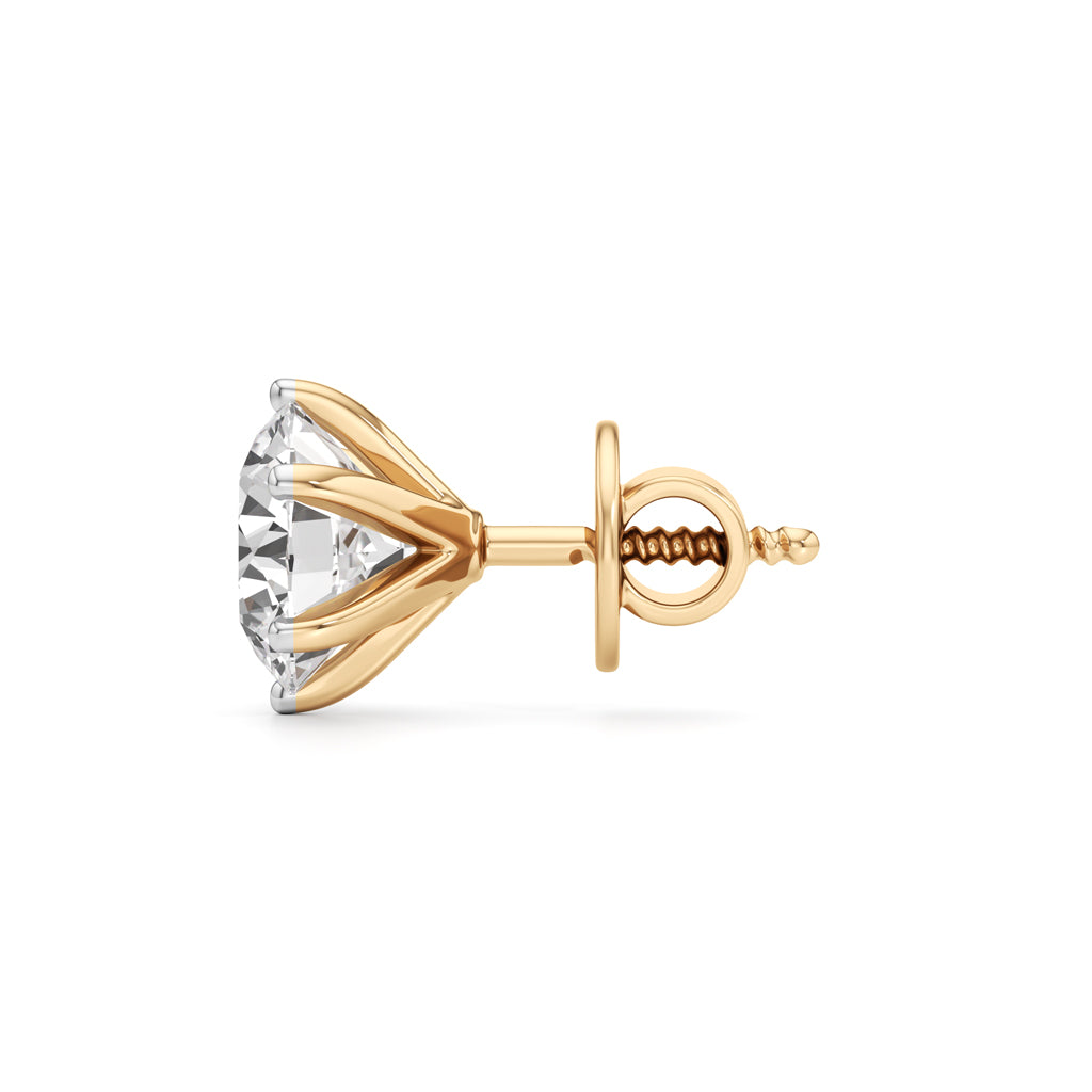 2.25Ct Round Shape Solitaire Studs Earrings