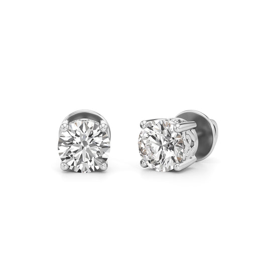 1.5Ct Round Shape Solitaire Studs Earrings