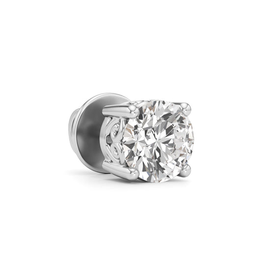 1.5Ct Round Shape Solitaire Studs Earrings